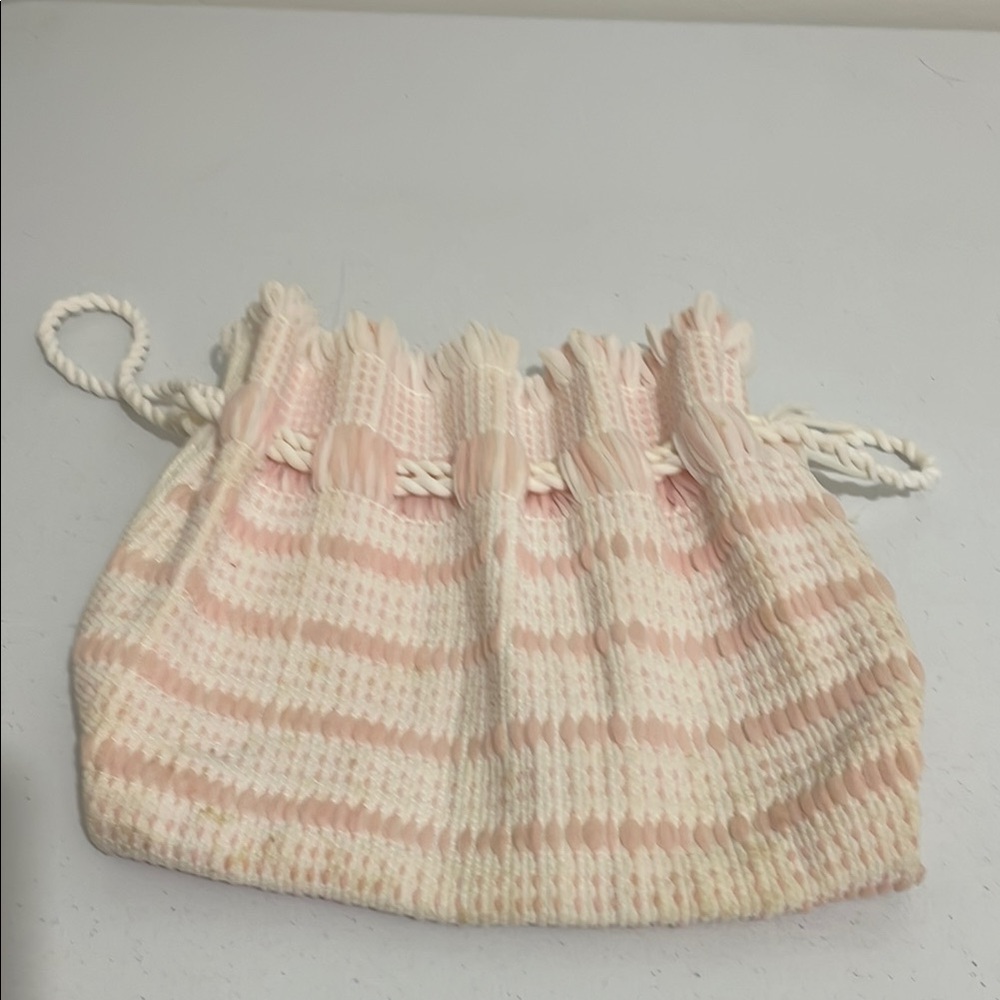 Elegant Pink and Cream Women's Bag